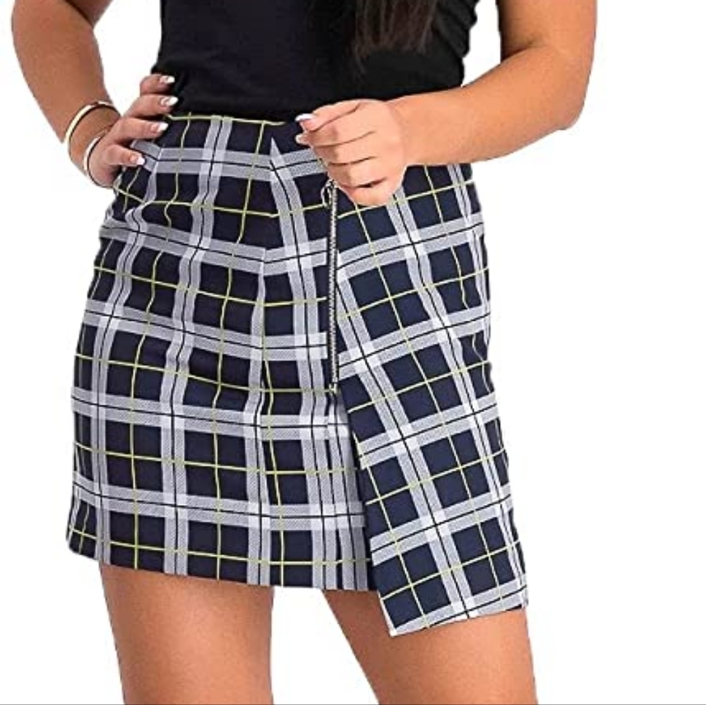 Bar III Plaid Skirt